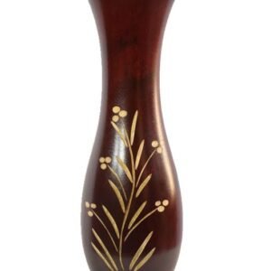 Mango Wood Vase with floral design