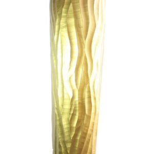 Large Mango Wood Vase in gold color