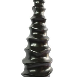 Large Mango Wood Vase in black color