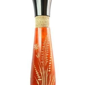 Mango Wood Vase with flower design