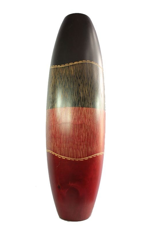 mango_wood_vase_thailand_handicrafts_wholesale_cm00252012 Large Mango Wood Vase with stripes design