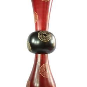 Mango Wood Vase with donut design