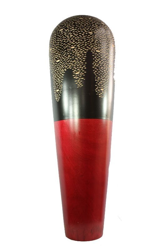 Thailand handicrafts Wholesale Large Mango Wood Vase with spots design