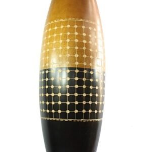 Thailand handicrafts Wholesale Large Mango Wood Vase with spots design