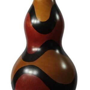 Chiang Mai handicrafts Wholesale Large Mango Wood Vase with stripes pattern