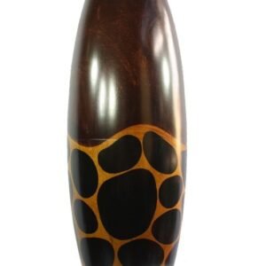 Chiang Mai handicrafts Wholesale Large Mango Wood Vase with spots pattern