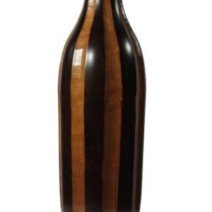 Chiang Mai handicrafts Wholesale Large Mango Wood Vase with stripes pattern