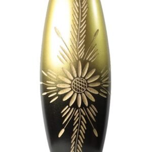 Chiang Mai handicrafts Wholesale Large Mango Wood Vase with floral pattern