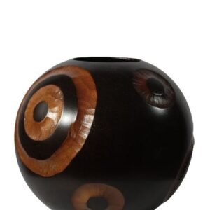 Chiang Mai handicrafts Wholesale Large Mango Wood Vase with maze pattern