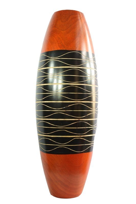 mango_wood_vase_thailand_handicrafts_wholesale_cm03052012 Large Mango Wood Vase with stripes design