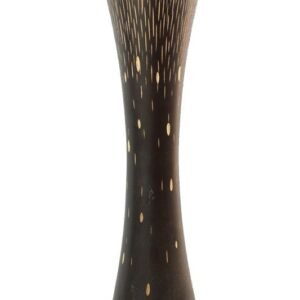 Large Mango Wood Vase in brown color with Spots design