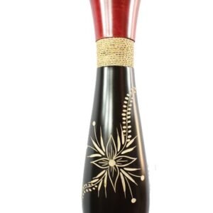 Mango Wood Vase with flower design