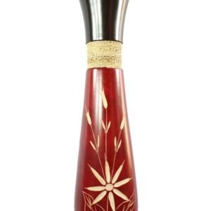 Mango Wood Vase with flower design