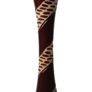 Large Mango Wood Vase in brown color with Spots design