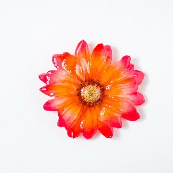Real orchid flower jewelry Daisy necklace in orange color