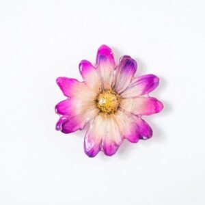 Real orchid flower jewelry Daisy necklace in violet color