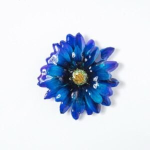 Real orchid flower jewelry wholesale Daisy necklace in blue color
