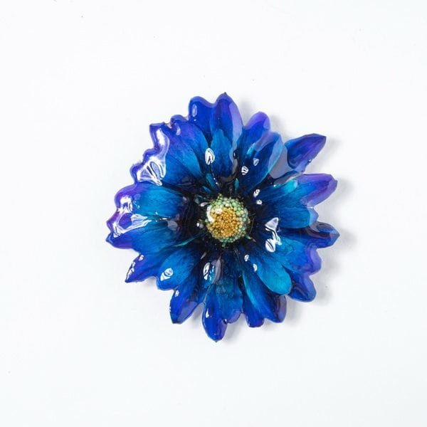 Real orchid flower jewelry wholesale Daisy necklace in blue color