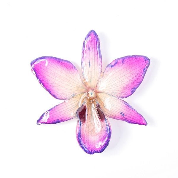 Real_Flower_Jewelry_Dendrobium_black_eye_Necklace3 Real flower jewelry wholesale Dendrobium black eye necklace in purple color