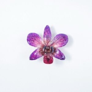 Real flower jewelry wholesale medium Dendrobium necklace in violet color