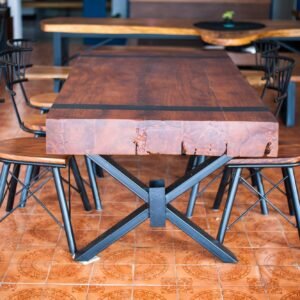 Thailand handicrafts Wholesale Suar wood Chair and Dinning Table