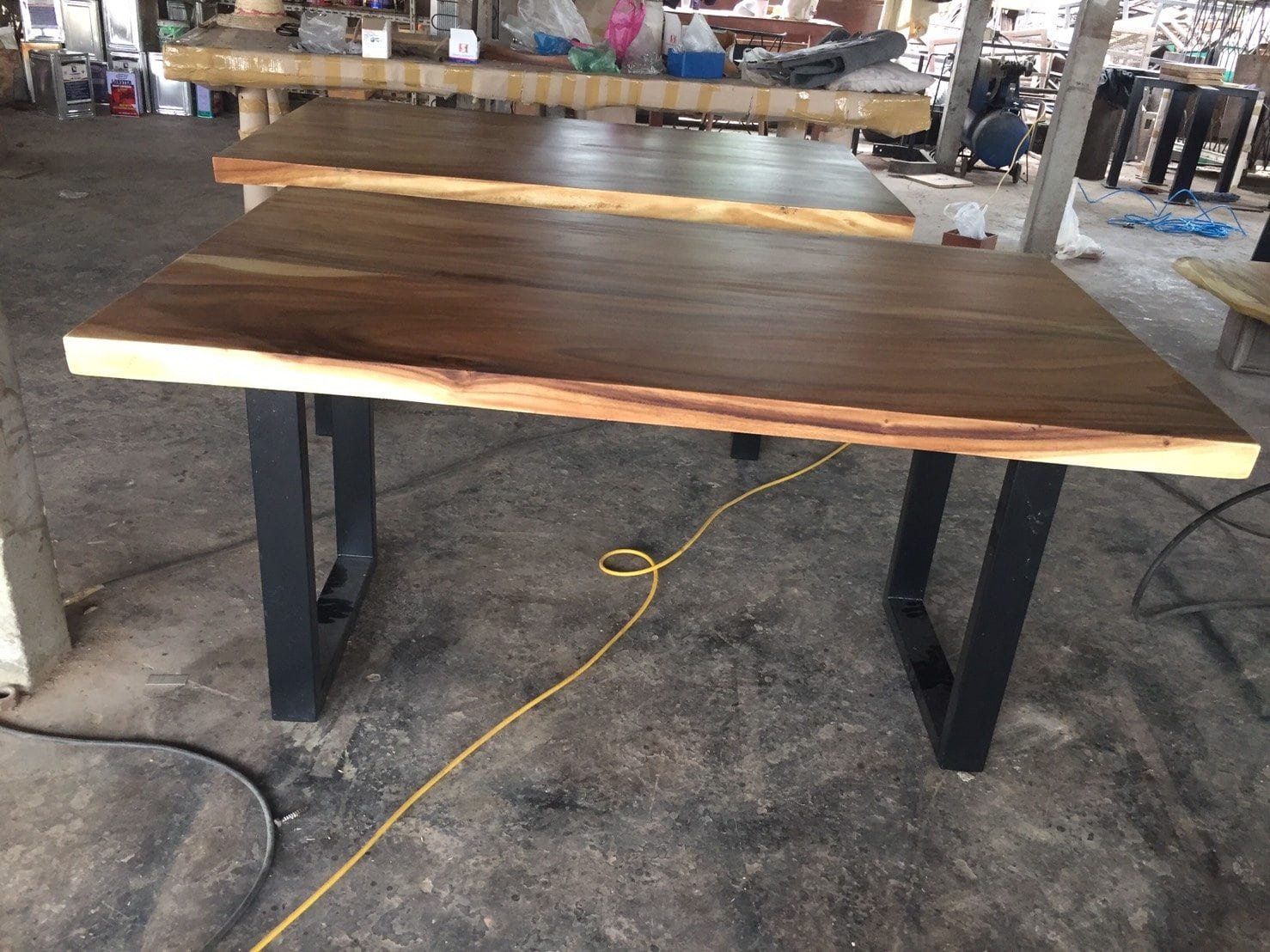 Suar wood tables for wholesale display