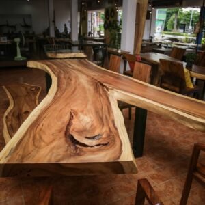 Chiang Mai handicrafts Wholesale Large suar wood dinning table and bench