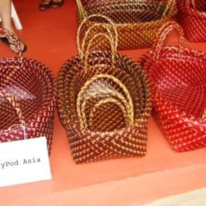 Wholesale Bamboo baskets red theme