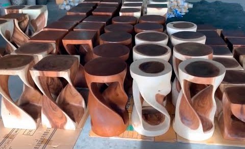 Captivating Colors: Natural and Brown Finishes for Twisted Stools for Wholesale